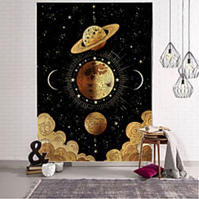 Wall Tapestry Art Deco Blanket Curtain Hanging Home Bedroom Living Room Decoration Universe Planet Astronaut Series Lightinthebox