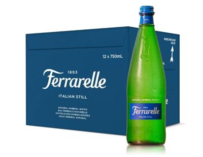 Ferrarelle Natural Still Mineral Water 750ml Glass, Case of 12