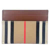 Burberry Sandon Tan Canvas Check Printed Leather Slim Card Case Wallet - 4090631 - thumbnail