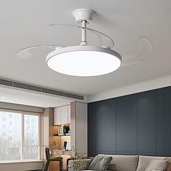 Ceiling Fan with Lights 90/105cm Dimmable LED 3 Color 6 Speeds Timing Reversible Blades with Remote Control, Household Fan Chandelier, indoor Low Profile Flush Mount Ceiling Fan Lightinthebox