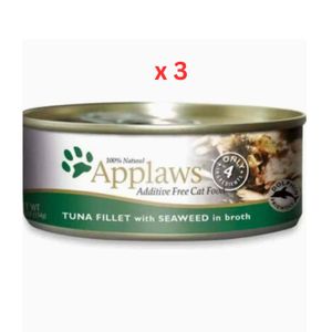 Applaws Cat Tuna with Seaweed Tin 156G (UAE Delivery Only) (Pack Of 3)