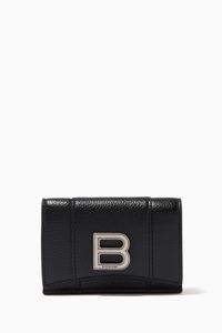 Hourglass Mini Wallet in Grained Calfskin