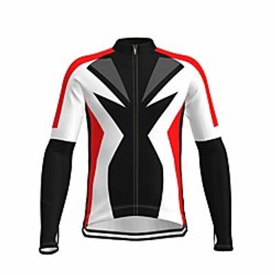 21Grams Men's Long Sleeve Cycling Jersey Summer Spandex Green Red Fluorescent Bike Top Mountain Bike MTB Road Bike Cycling Quick Dry Moisture Wicking Sports Clothing Apparel  Athleisure Lightinthebox
