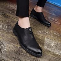 Men's Loafers Slip-Ons Fashion Boots Walking Casual Daily PU Comfortable Booties / Ankle Boots Zipper Black Spring Lightinthebox