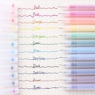 1pc Notepad Color Gel Pens,Ball Point Pens Fine Point 0.5mm For Office School Lightinthebox