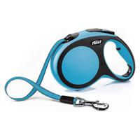 Flexi New Comfort L Tape Cat/Dog Leash 8M - Blue/Black - thumbnail