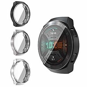 case for huawei watch gt 2e, ultra slim pc protective cover case cover for huawei watch gt 2e, black  silver  clear Lightinthebox