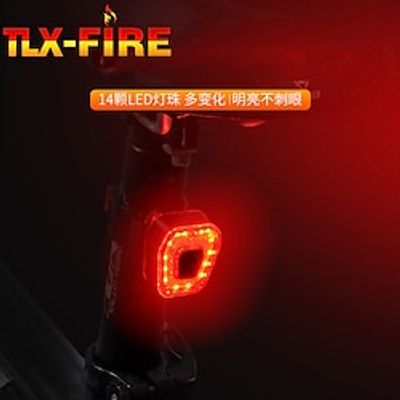 Bicycle Light Rear Super Bright 14 LEDs Taillight with 300mAh Rechargeable Battery 5 Modes Aluminum and PC for MTB and Road Bike Lightinthebox Bicycle Light Rear Super Bright 14 LEDs Taillight with 300mAh Rechargeable Battery 5 Modes Aluminum and PC for MTB and Road Bike Lightinthebox