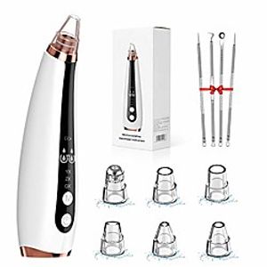 blackhead remover pore vacuum, v vandrere face vacuum pore cleanser with 6 probes, usb rechargeable blackhead removal tool with led display for all skin Lightinthebox