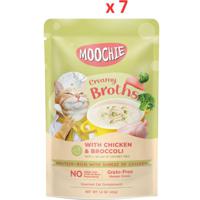 Moochie Creamy Broth With Chicken & Broccoli 40G Pouch (Pack Of 7)