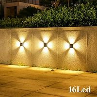 1 Pc solar four sided luminous wall lamp, courtyard garden fence, staircase lighting Lightinthebox