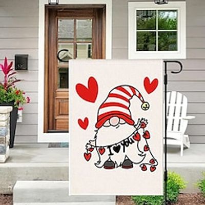 Valentine's Day Garden Flag 12x18Inch Outdoor Decorations Welcome Garden Patio Flag Love Heart Gnomes Yard Flag Double Sided Holiday Outdoor Flags 1pc Lightinthebox Valentine's Day Garden Flag 12x18Inch Outdoor Decorations Welcome Garden Patio Flag Love Heart Gnomes Yard Flag Double Sided Holiday Outdoor Flags 1pc Lightinthebox
