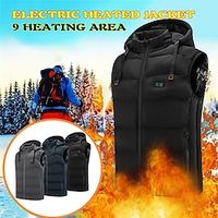 9 Areas Heated Vest Men Heated Jacket Winter Womens Usb Electric Heater Tactical Jacket Man Thermal Coat Body Warmer for Outdoor Sports Lightinthebox - thumbnail