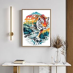 1pc Animal DIY Diamond Painting Tiger Eagle Diamond Painting Handcraft Home Gift Without Frame 30x40cm/12''x15.75'' miniinthebox