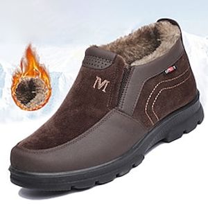 Men's Boots Retro Winter Boots Walking Casual Daily Leather Comfortable Booties  Ankle Boots Loafer Black Coffee Spring Fall Lightinthebox