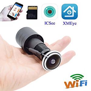 TF Card WIFI Audio Door Eye Hole Home 1080P 1.78mm Wide Angle FishEye Lens Network Mini Peephole wifi Door IP Camera P2P icsee miniinthebox