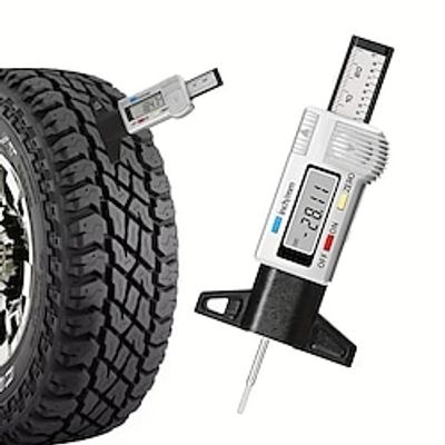 Digital Tyre Tread Depth Gauge 0-25.4mm Inch Tyre Guage Digital With Large LCD Display And Tire Tread Depth Measuring Tool For Cars Trucks Mot Lightinthebox