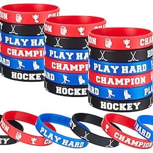 1000 Pcs Ball Sports Theme Rubber Bracelet Football Basketball Rugby Baseball Softball Volleyball Hockey Silicone Bracelet super bowl Lightinthebox