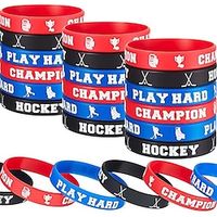 1000 Pcs Ball Sports Theme Rubber Bracelet Football Basketball Rugby Baseball Softball Volleyball Hockey Silicone Bracelet super bowl Lightinthebox - thumbnail