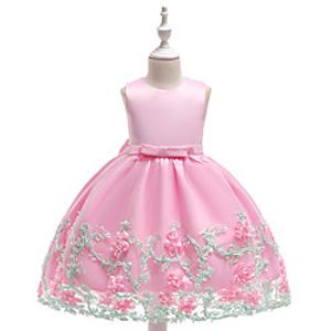 Princess Dress Party Costume Flower Girl Dress Girls' Movie Cosplay Christmas New Year's Purple Yellow Blue Dress Christmas Halloween Children's Day Polyester  Cotton Lightinthebox