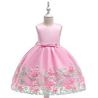 Princess Dress Party Costume Flower Girl Dress Girls' Movie Cosplay Christmas New Year's Purple Yellow Blue Dress Christmas Halloween Children's Day Polyester  Cotton Lightinthebox - thumbnail