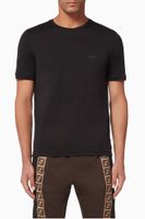 Sequinned Camouflage Bag Bugs Eyes Cotton T-Shirt - thumbnail