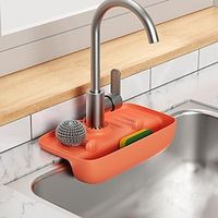 drain pad faucet anti-splash silicone pad sink water collection pad household non-slip countertop pad soap cup pad Lightinthebox