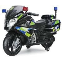 Megastar Ride On Police Force 12V Electric Motorcycle Rechargeable Battery Operated Bike For Kids - Black (UAE Delivery Only)