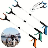 Foldable Gripper Extender Hand Tools Litter Reachers Pickers Collapsible Garbage Grabber Pick Up Tools Broom and Dustpan Set Lightinthebox - thumbnail