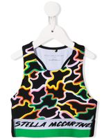 Stella McCartney Kids patterned crop top - Black