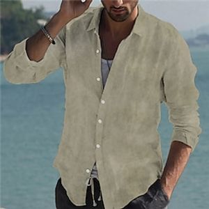 Men's Shirt 3D Print Graphic Turndown Street Casual Button-Down Print Long Sleeve Tops Designer Casual Fashion Breathable Gray Light Green miniinthebox