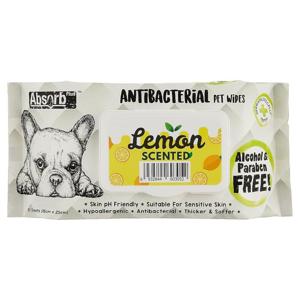 Absolute Pet Absorb Plus Antibacterial Pet Wipes Lemon 80 Sheets