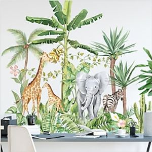 Wall Sticker Banana Fan Animal Oasis Wall StickersSelf Adhesive Stickers For Living Room And Bedroom Decoration miniinthebox