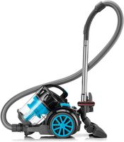 BLACK+DECKER Multi-Cyclonic Bagless Corded Canister Vacuum Cleaner With 6 Stage Filtration 2000 W Max Power 2.5 L 21 Kpa Suction Power Blue Vm2080-B5