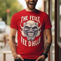 Monster Red T shirt Tee Men's Graphic Cotton Blend Shirt Sports Classic Shirt Short Sleeve Comfortable Tee Sports Outdoor Holiday Summer Fashion Designer Clothing S M L XL XXL XXXL Lightinthebox - thumbnail