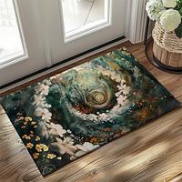 Flower Swirl Doormat Non-Slip Oil Proof Rug Indoor Outdoor Mat Bedroom Decor Bathroom Mat Entrance Rug Door Mat Lightinthebox