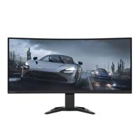 Lenovo G34w-30 34inch WQHD 3440x1440 Curved Gaming Monitor, 170Hz, Anti-glare, AMD FreeSync, HDMI, DP, Tilt, Height Adjustment - 66F1GAC1UK