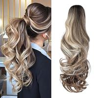 Ponytail Extension Claw Curly Wavy Straight Clip in Hairpiece One Piece A Jaw Long Pony Tails for Women Lightinthebox