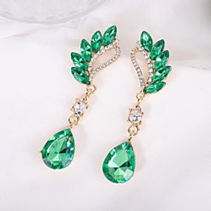 Women's Cubic Zirconia Earrings Fashion Classic Earrings Jewelry Green For Street 1 Pair Lightinthebox