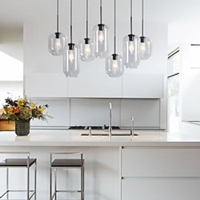 Chandeliers 7 Lights 90cm Cluster Design Pendant Light Copper Galss Ceiling Hanging Light for Living Dining Room,Foyer,Kitchen Island Lightinthebox