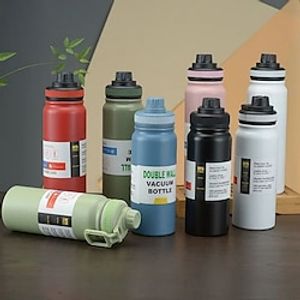 1pc, Insulated Sports Water Bottle, 304 Stainless Steel Water Cups, Portable Travel Water Bottles, For Camping, Hiking, Fitness, Outdoor Drinkware, Birthday Gifts, Halloween Gifts, Christmas Gifts Lightinthebox