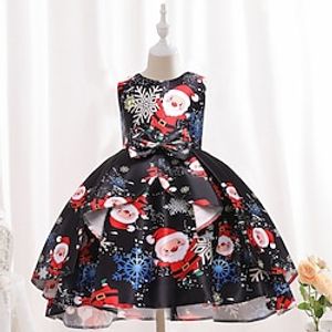 Kids Girls' Party Dress Ugly Sleeveless School Formal Performance Princess Beautiful Sweet Polyester Knee-length Party Dress Fall Winter 2-9 Years Black Lightinthebox