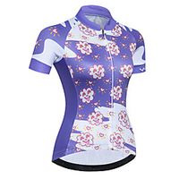 21Grams Women's Short Sleeve Cycling Jersey Summer Spandex Polyester Purple Bike Jersey Top Mountain Bike MTB Road Bike Cycling Quick Dry Moisture Wicking Breathable Sports Clothing Apparel miniinthebox - thumbnail