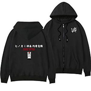 Inspired by Demon Slayer: Kimetsu no Yaiba Kamado Tanjiro Anime Cartoon Polyester  Cotton Blend Anime Harajuku Graphic Kawaii Hoodie For Women's  Men's  Couple's Lightinthebox