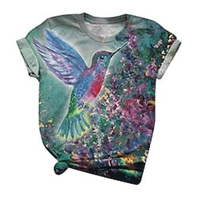 womens shirts with sayings, hummingbird graphic tees for women loose fit tie dye crewneck short sleeve shirts tops tees blue miniinthebox womens shirts with sayings, hummingbird graphic tees for women loose fit tie dye crewneck short sleeve shirts tops tees blue miniinthebox
