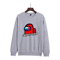 Women's Plus Size Tops Pullover Sweatshirt Anime Letter Print Long Sleeve Crewneck Basic Streetwear Fall Winter Blushing Pink Red Gray Big Size L XL XXL 3XL 4XL Lightinthebox - thumbnail