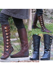 Plain Flat Round Toe Date Outdoor Knee High Flat Boots