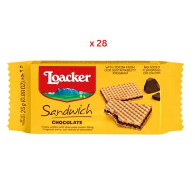 Loacker Sandwich with Chocolate Crispy Wafers 28X75G