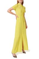 Georgia Silk Maxi Shirt Dress - thumbnail