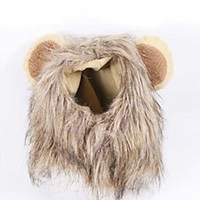 Pet Costume Lion Mane Wig for Dog Cat Halloween Costume Cosplay Dress with Ear Party Interactive Toy Pet Supplies (S,As Photo) Lightinthebox